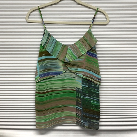 CAbi Green Pattern Flutter Cami Style #605 Size XS - Picture 1 of 9